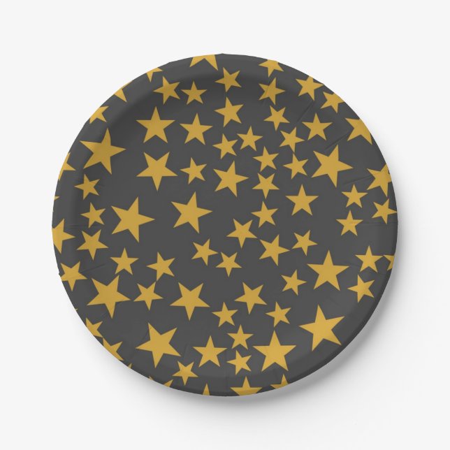 Stars pattern paper plate (Front)