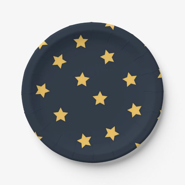 Stars pattern paper plate (Front)