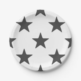 Stars pattern paper plate
