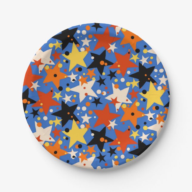 Stars pattern paper plate (Front)