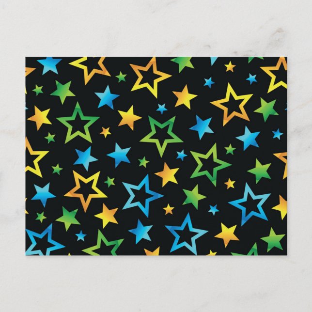 Stars pattern postcard (Front)