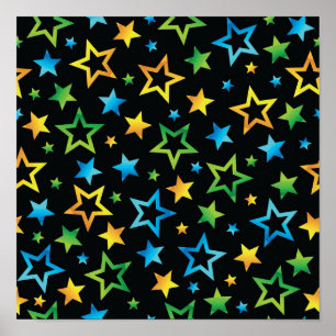 Stars pattern poster