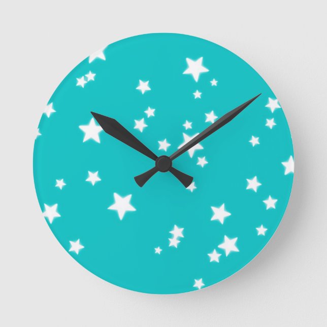 Stars Pattern Round Clock (Front)