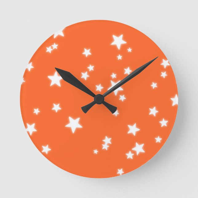 Stars Pattern Round Clock (Front)