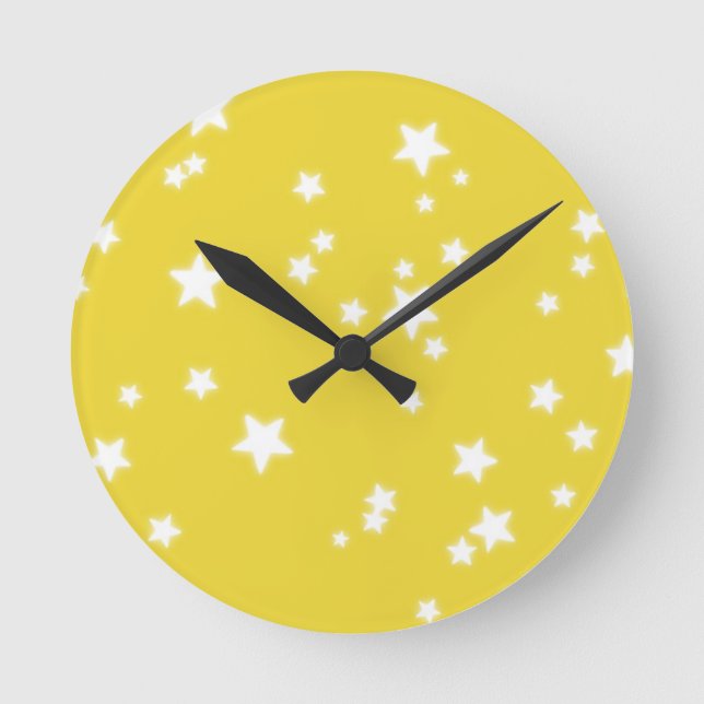 Stars Pattern Round Clock (Front)