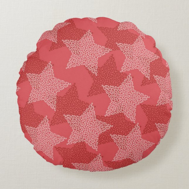 Stars pattern round cushion (Front)