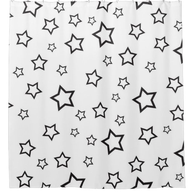 Stars pattern shower curtain (Front)