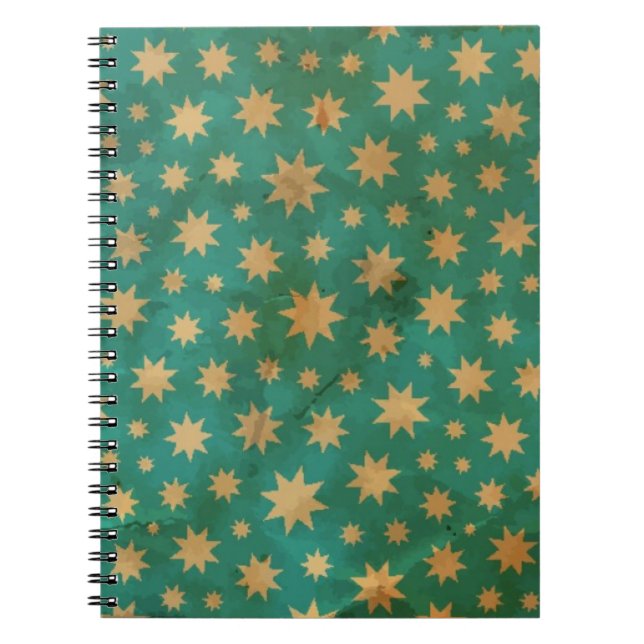 Stars pattern spiral notebook (Front)