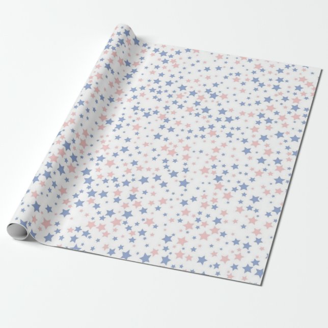 Stars pattern wrapping paper (Unrolled)