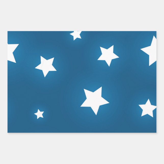 Stars pattern wrapping paper sheet (Front)