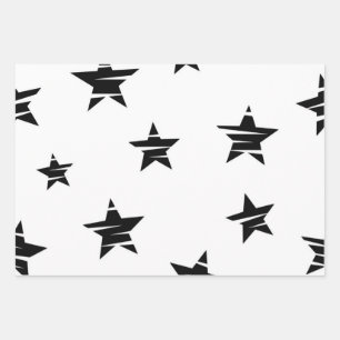Stars pattern wrapping paper sheet