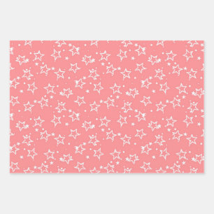 Stars pattern wrapping paper sheet