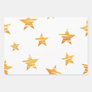 Stars pattern wrapping paper sheet