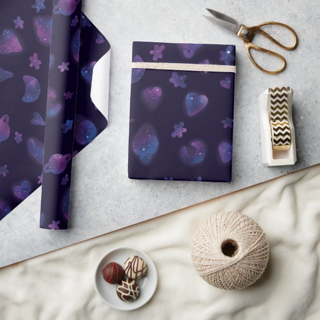 Stars, Planets, and Hearts Wrapping Paper (Crafts)