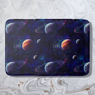 Stars, Planets, Galaxy, Outer space Themed Bath Mat
