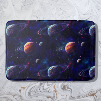 Stars, Planets, Galaxy, Outer space Themed Bath Mat