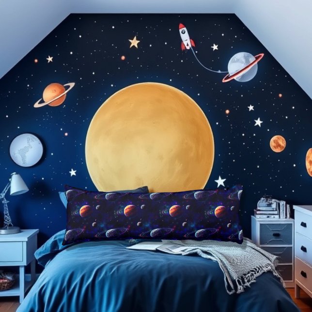 Stars, Planets, Galaxy, Outer space Themed Body Cushion (Creator Uploaded)