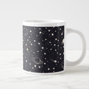 Stars & Planets Pattern Large Coffee Mug