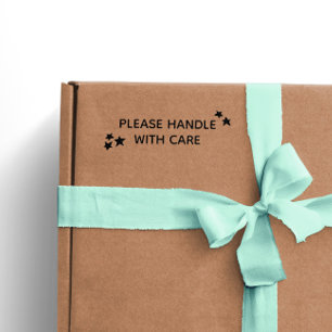 Stars Please Handle With Care Small Business Self- Self-inking Stamp