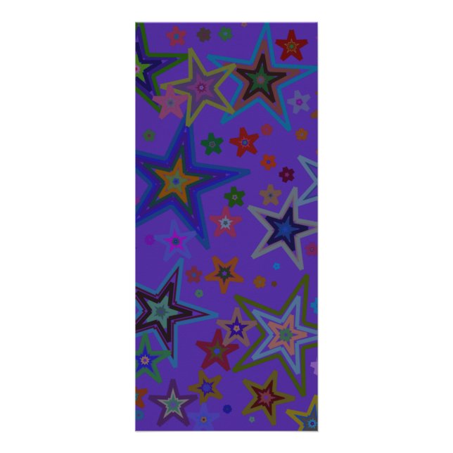 Stars, Purple background Rack Card (Front)