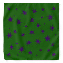 Stars - Purple on Green