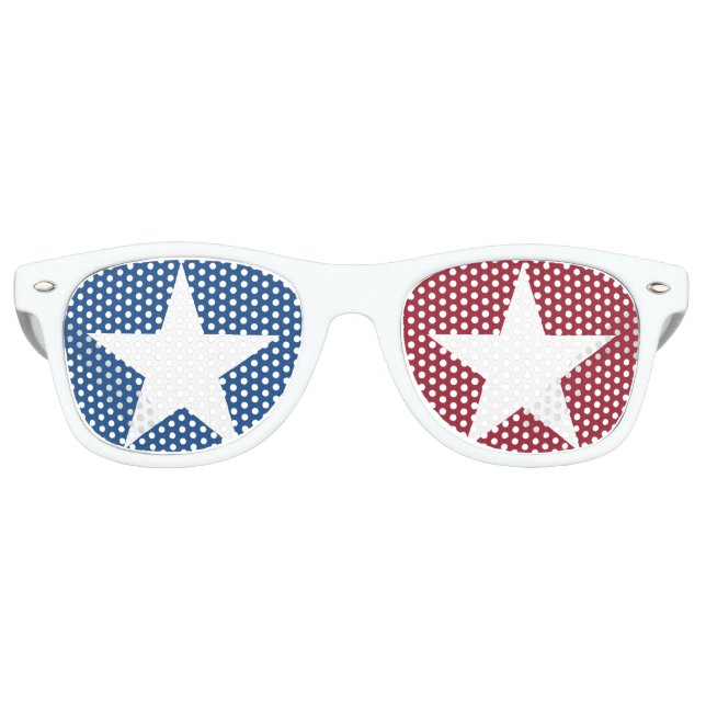 Stars Red White Blue Retro Sunglasses (Front)