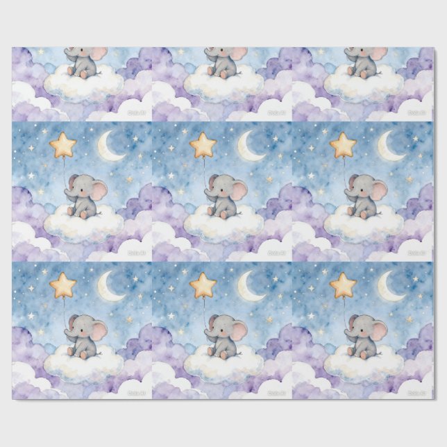 Stars repeating pattern wallpaper wrapping paper (Flat)
