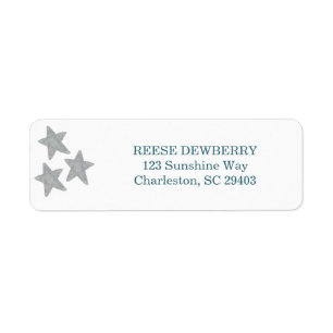 Stars Return Address Label