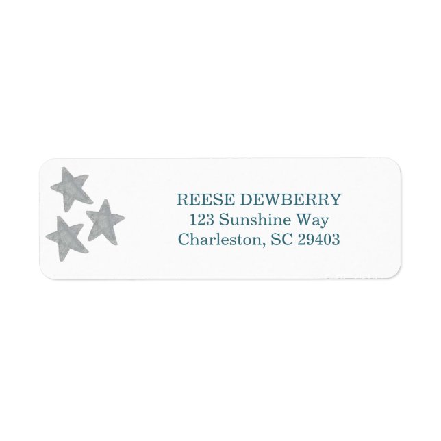Stars Return Address Label (Front)