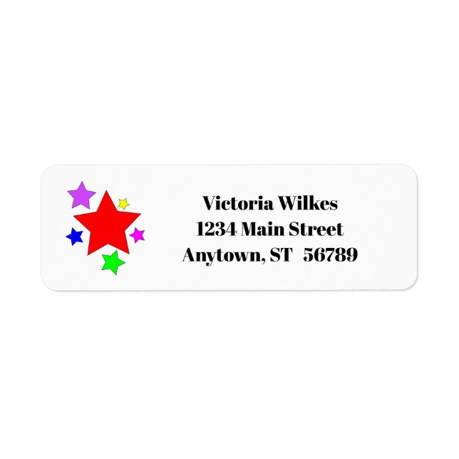 Stars Return Address Labels (Front)
