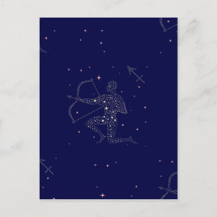 stars sagittarius postcard