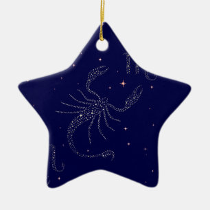 stars scorpio ceramic tree decoration