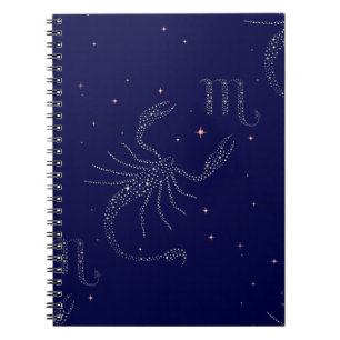 stars scorpio spiral notebook
