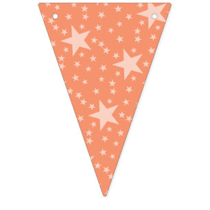 Stars seamless pattern white transparent bunting