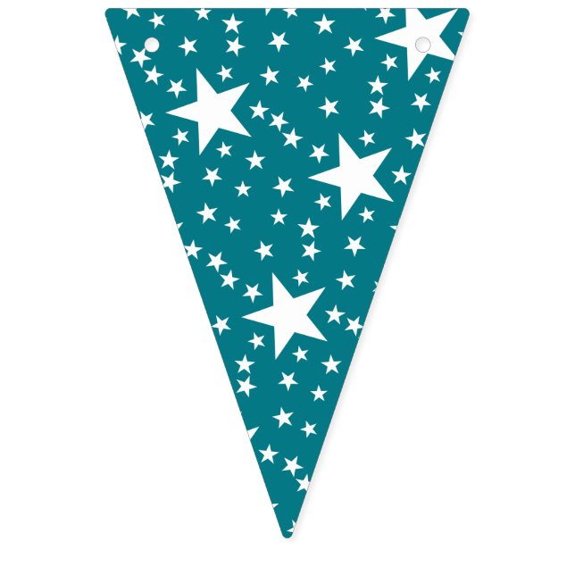 Stars seamless pattern white + your backgr. & idea bunting  (First Flag)