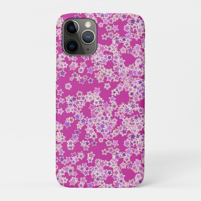 Stars, shades of lilac against magenta Case-Mate iPhone case (Back)