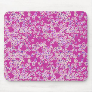 Stars, shades of lilac against magenta mouse pad