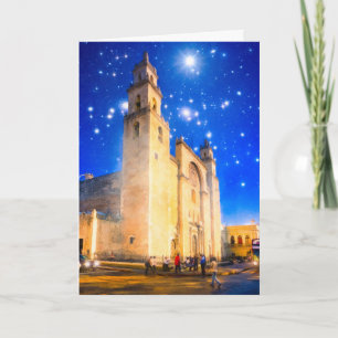 Stars Shine Down On Mexico Holiday Card