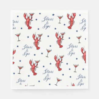 Stars & Sips America 250 Coastal Summer Napkin