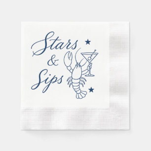 Stars & Sips America 250 Lobster Coastal Summer Napkin