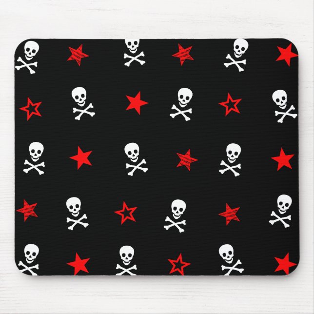 Stars, Skulls and Crossbones Mouse Pad (Front)