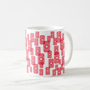 Stars sky red white pattern coffee mug