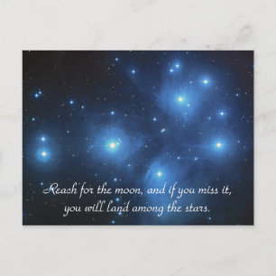 Stars space sky night inspirational dream live postcard