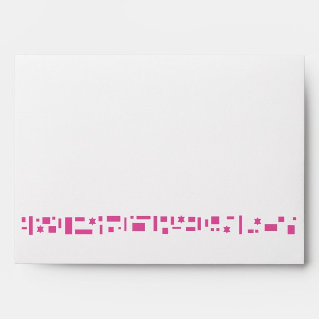 Stars & Square Bar Bat Mitzvah Invitation envelope (Front)
