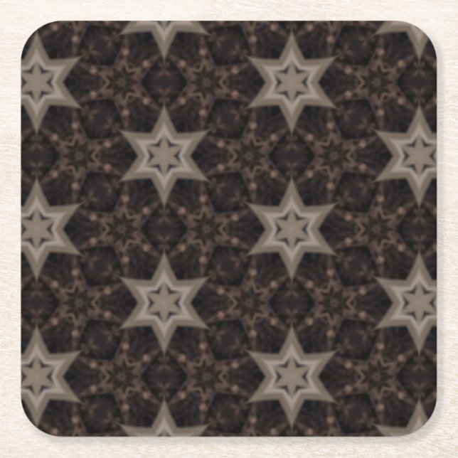 Stars Square Paper Coaster (Front)