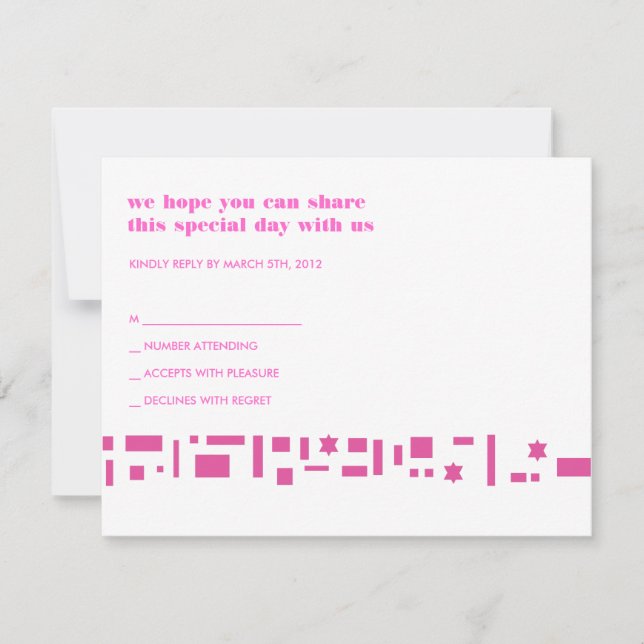 Stars & Squares Bar Bat Mitzvah Invitation (Front)