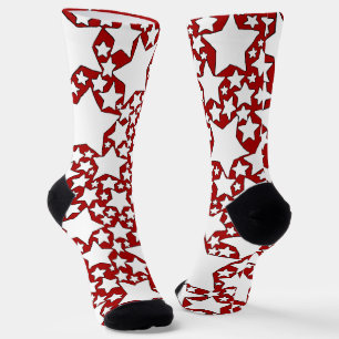 Stars, Stars, Stars in Red and White Socks