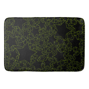 Stars, Stars, Stars - Lime Green Bath Mat