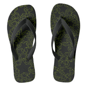 Stars, Stars, Stars - Lime Green Jandals