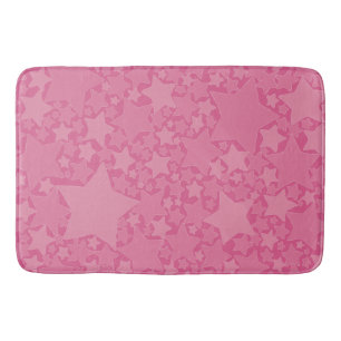 Stars, Stars, Stars - Pink Bath Mat